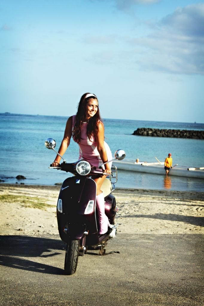 Modern Vespa Honolulu magazine photo shoot yesterday